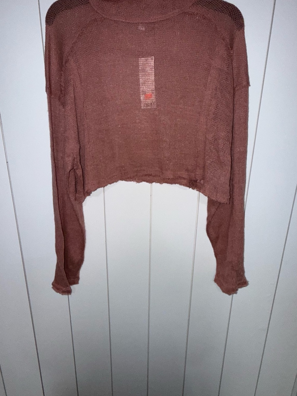 Urban Outfitters Cropped Knit Sweater in Dusty Rose